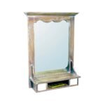 Mirror 2Drws DC5026, Solid wood mirror with drawers, luxurious design, view 4