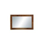 Mirror Hong Kong DC5049, Modern horizontal design wall-mounted mirror with real wood, view 3