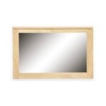 Mirror Hong Kong DC5049, Modern horizontal design wall-mounted mirror with real wood, view 2