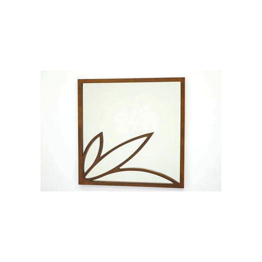 Mirror DC5059, Square wall-mounted mirror with real wood frame