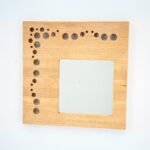 Mirror Bubble DC5064, Real wood mirror with circular pattern, artistic design