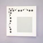 Mirror Bubble DC5064, Real wood mirror with circular pattern, artistic design, view 2