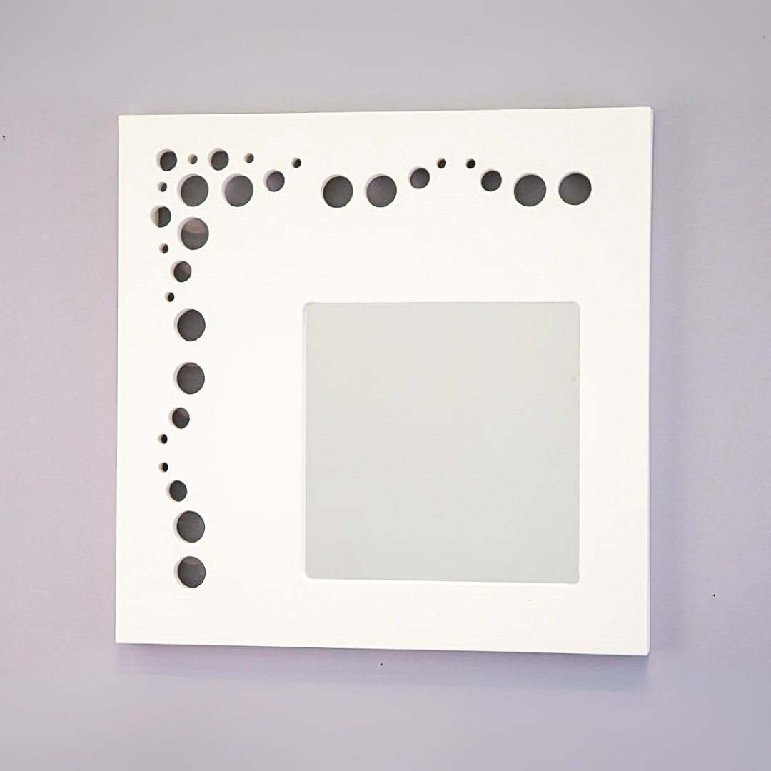 Mirror Bubble DC5064, Real wood mirror with circular pattern, artistic design, view 2
