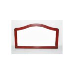 Mirror DC5070, Horizontal wall-mounted mirror with real wood base, 120 cm