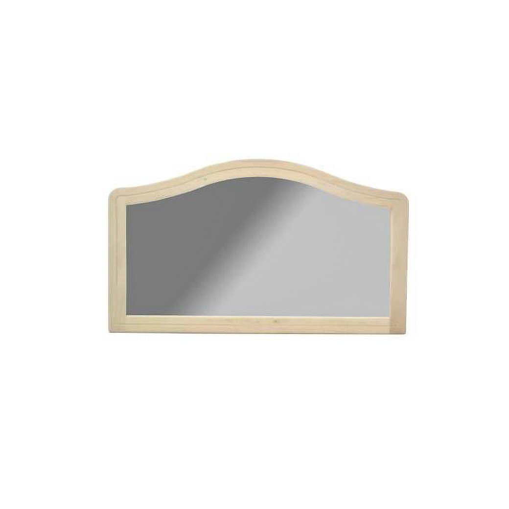 Mirror DC5071, Horizontal wall-mounted mirror made of real wood, 120 cm