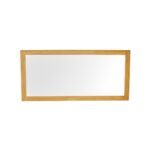 Mirror DC5080, Horizontal wall-mounted mirror with real wood base, 160 cm, view 3