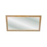 Mirror DC5080, Horizontal wall-mounted mirror with real wood base, 160 cm, view 4