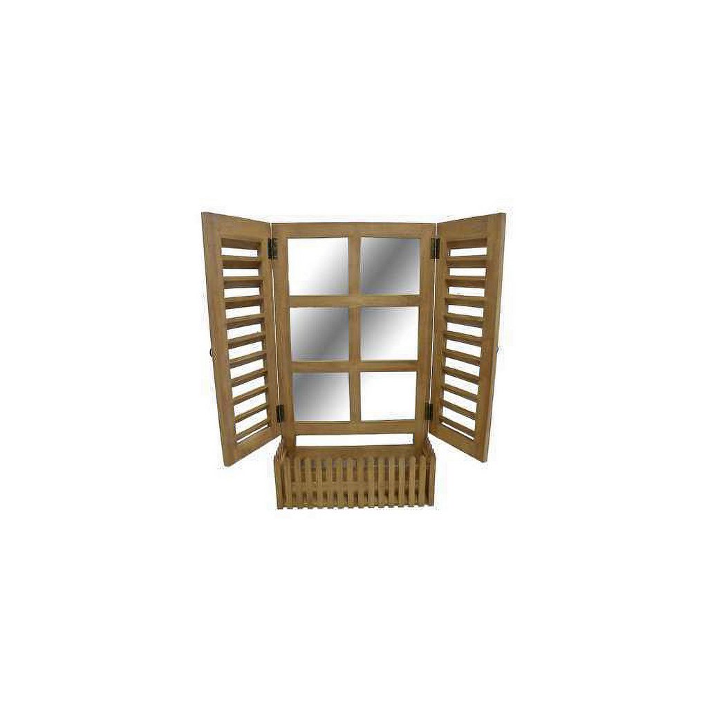 Indoor Wall Window Provence DC5082, Real wood wall panel with vintage window design