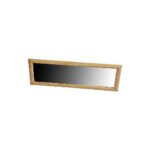 Mirror DC5084, Horizontal real wood wall mirror with thin frame, 130 cm