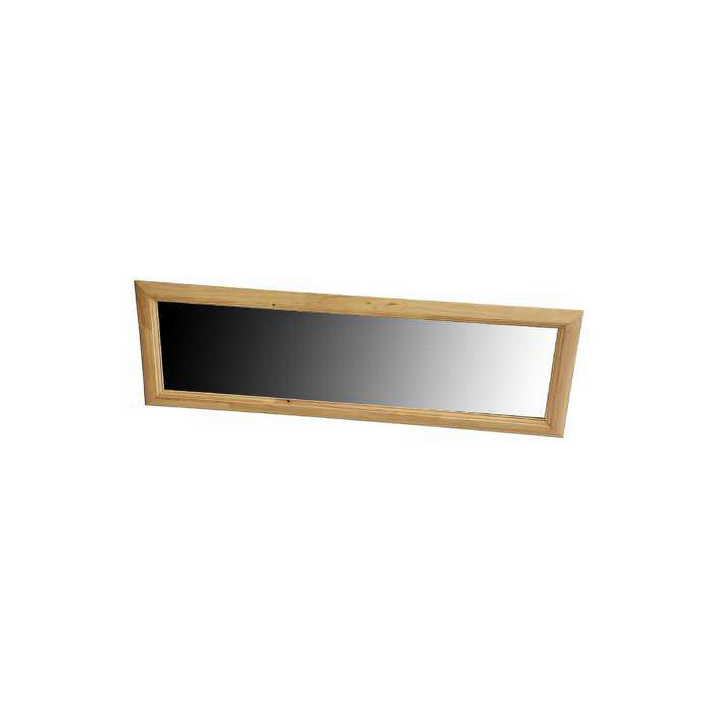 Mirror DC5084, Horizontal real wood wall mirror with thin frame, 130 cm