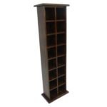 CD Rack Double DR2002, Tall, two-row solid wood CD rack