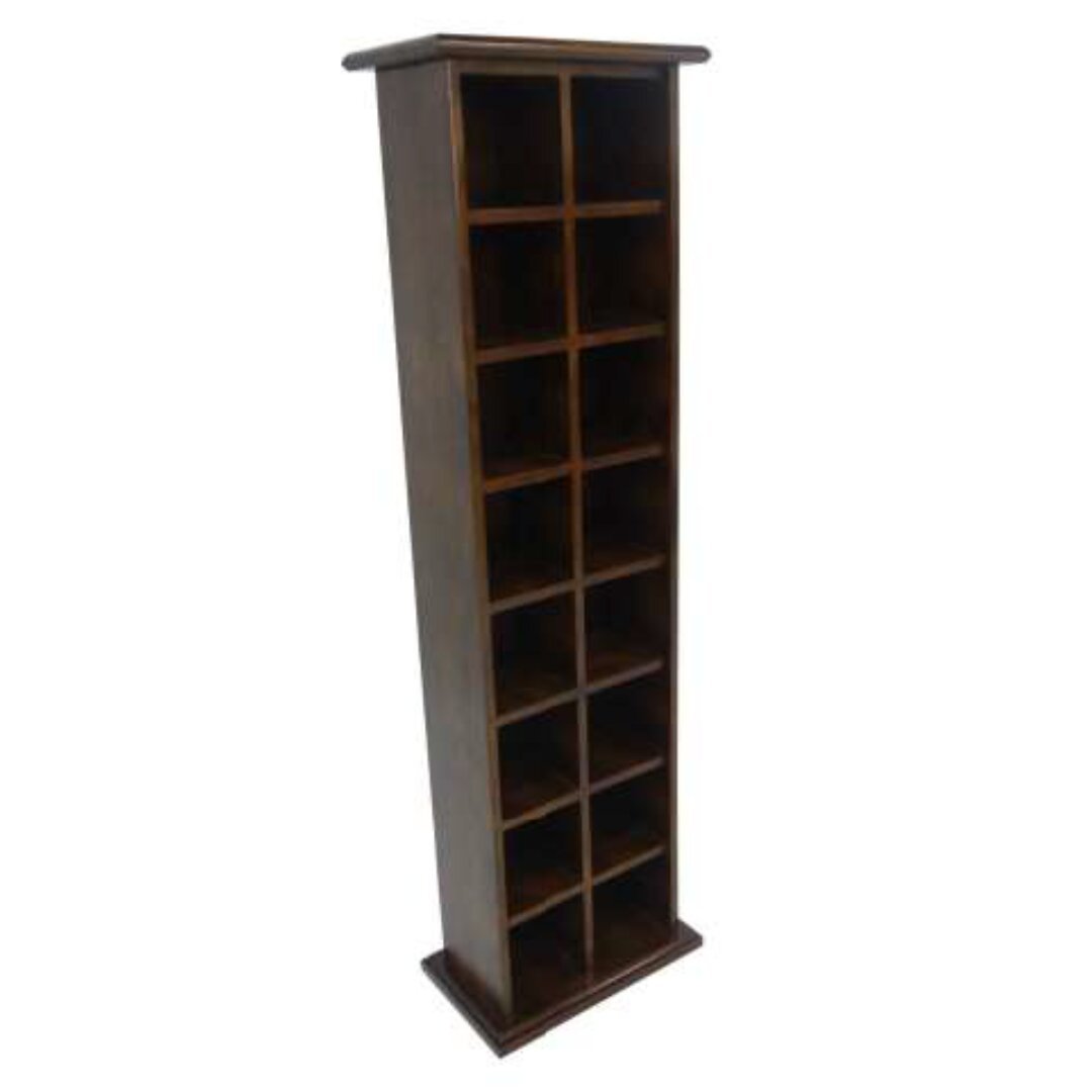 CD Rack Double DR2002, Tall, two-row solid wood CD rack