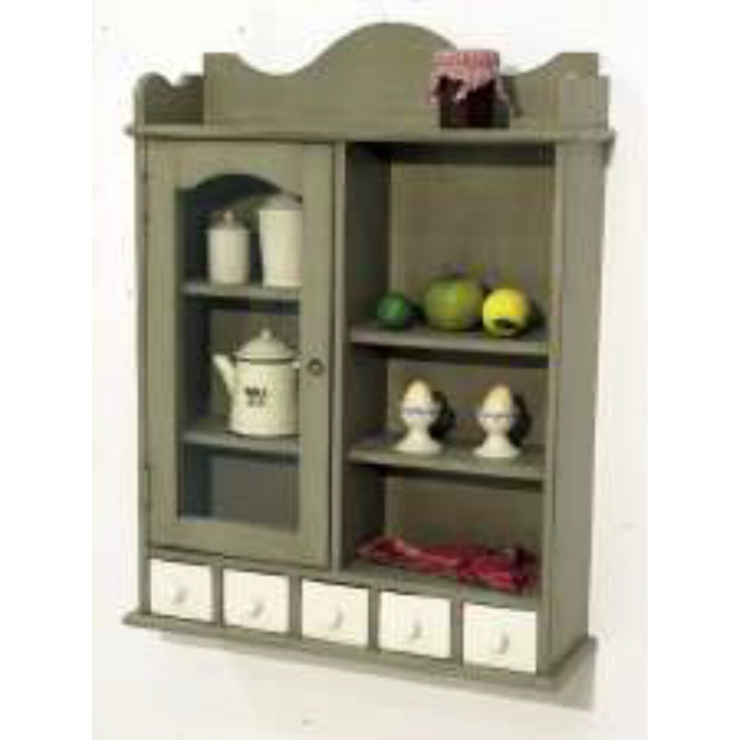 Kitchen Rack DR2009, Solid wood rack with 5 drawers and 1 door