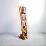 DVD Curve Rack DR2010, Solid wood DVD rack with a curved design, view 2
