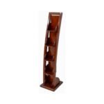 DVD Curve Rack DR2010, Solid wood DVD rack with a curved design, view 3