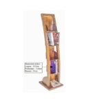 DVD Curve Rack DR2010, Solid wood DVD rack with a curved design, view 5