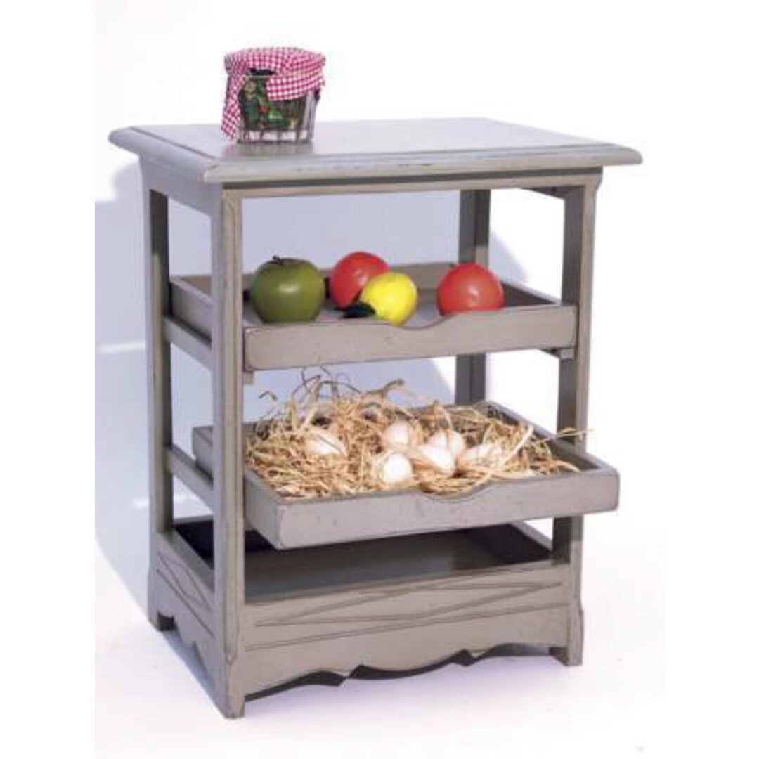 Kitchen Table Rack DR2020, Compact, solid wood table and shelf