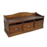Shoes Bench DR2080-1, 3-tier genuine wood shoe bench