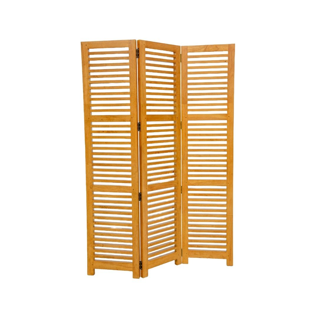 Screen DR2097, 3-panel real wood partition