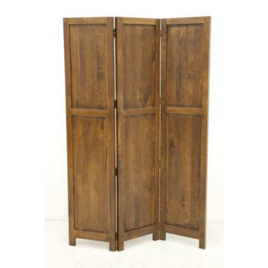 Screen DR2098, 3-panel real wood partition