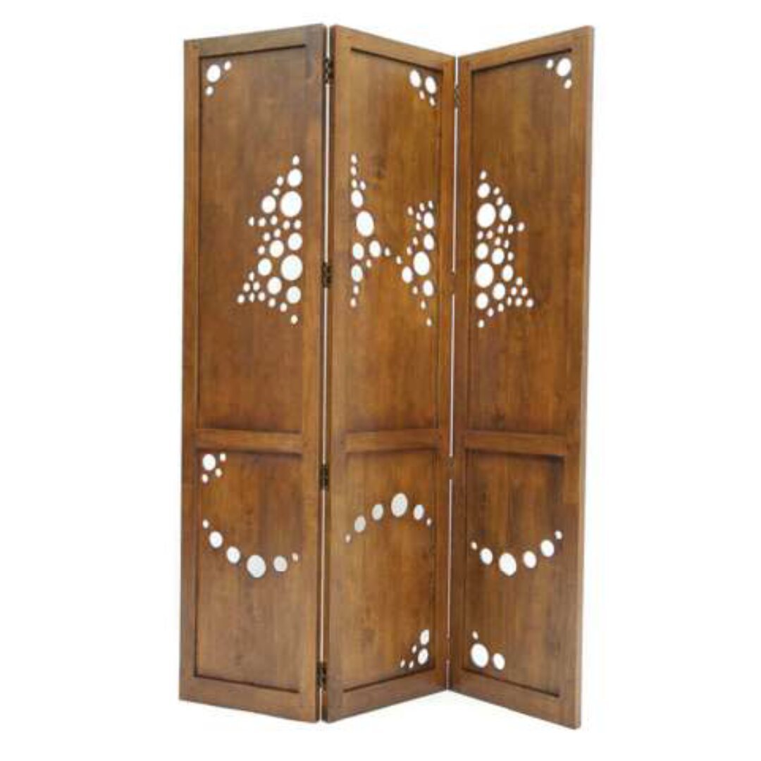 Screen DR2099, 3-panel real wood room divider