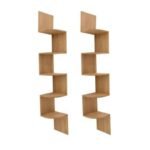 Corner Rack Set DR2120, Set of two solid wood corner shelves