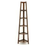 Corner Shelf DR2123, Tall corner shelf made of solid wood