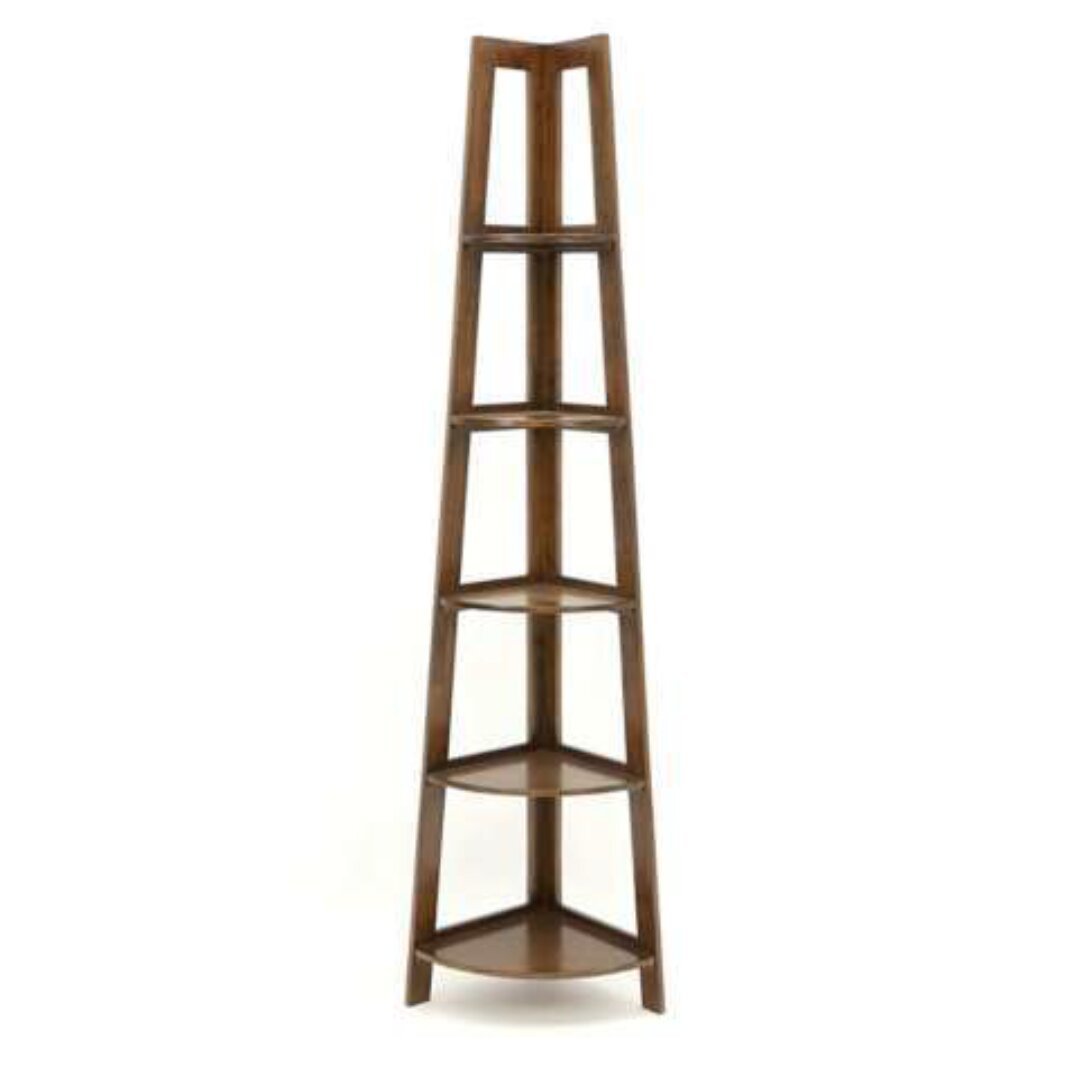 Corner Shelf DR2123, Tall corner shelf made of solid wood