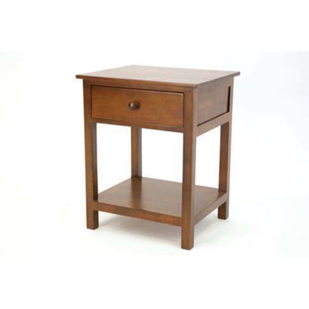 Bedside Table DR7000, Solid wood bedside table with 1 drawer