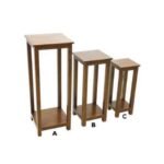 Accent Table Set DR7005, Set of 3 solid wood tables