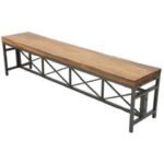 Bench MD6001-2KD, Minimalist design solid wood bench