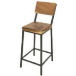 Bar Chair MD6005, Minimalist design solid wood bar stool