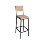 Bar Chair MD6505, Minimalist design solid wood bar stool