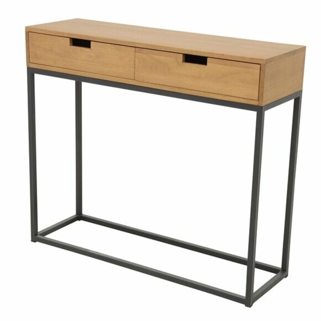 Console MD7020, Minimalist design console with 2 drawers made of real wood