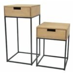 Accent Set MD7022, Minimalist design genuine wood accent set