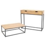 Console Set MD7028, Minimalist design console made of real wood
