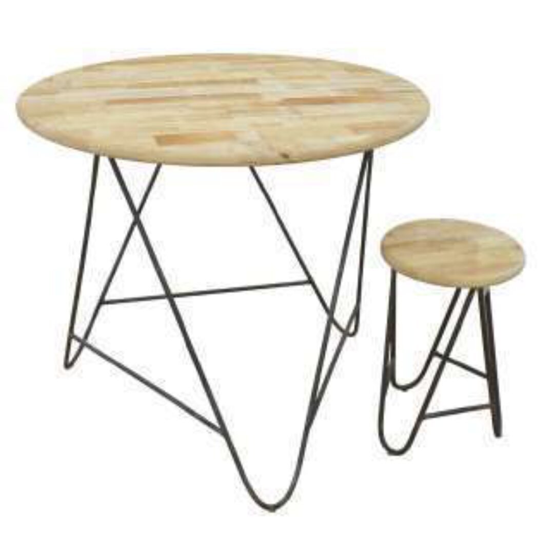 Round Table MD7032, Minimalist design round table made of solid wood