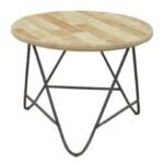 Low Round Table MD7034, Minimalist design low round table made of solid wood