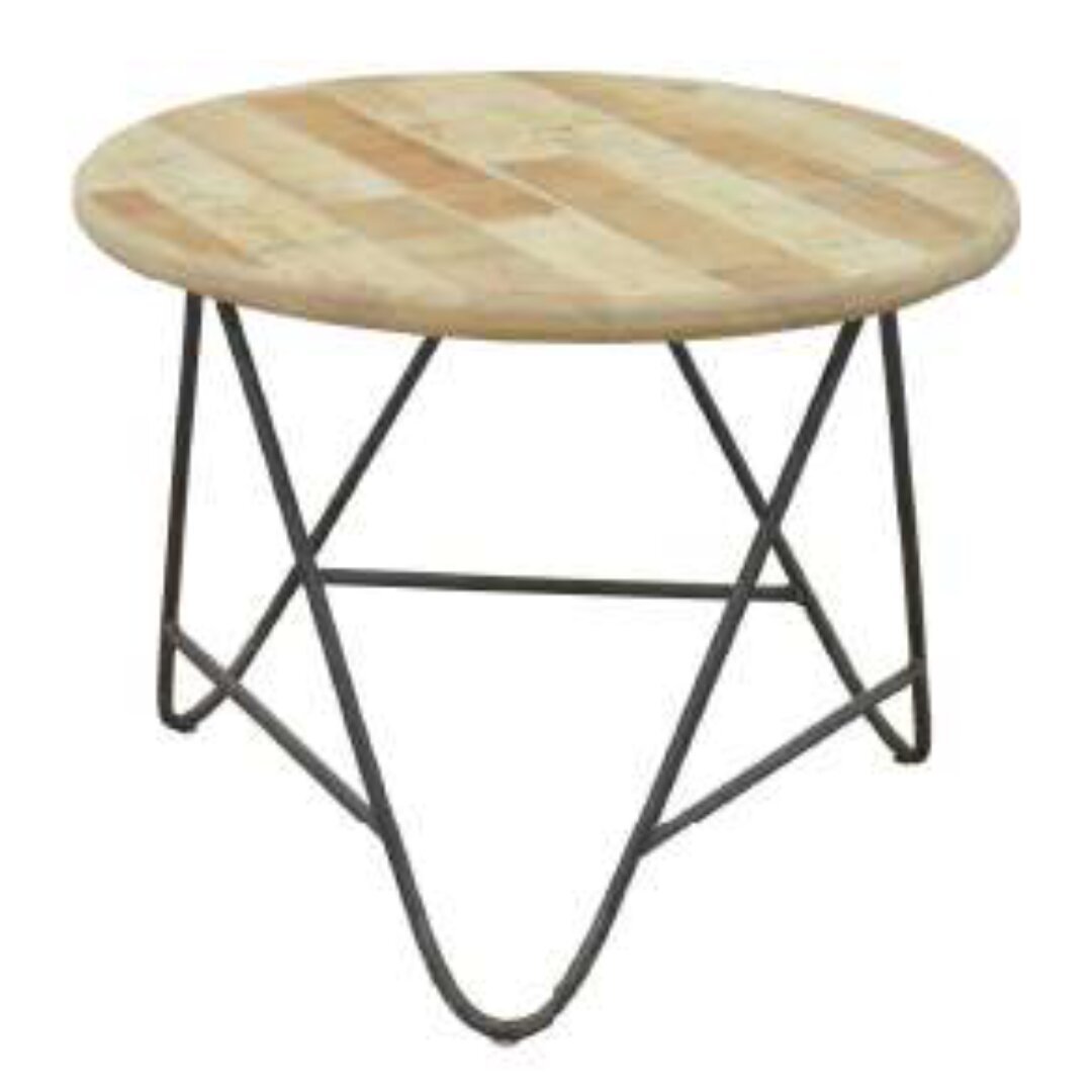 Low Round Table MD7034, Minimalist design low round table made of solid wood
