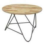 Low Round Table MD7035, Minimalist Solid Wood Low Round Table