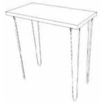 Dining Table MD7044, Minimalist design solid wood dining table