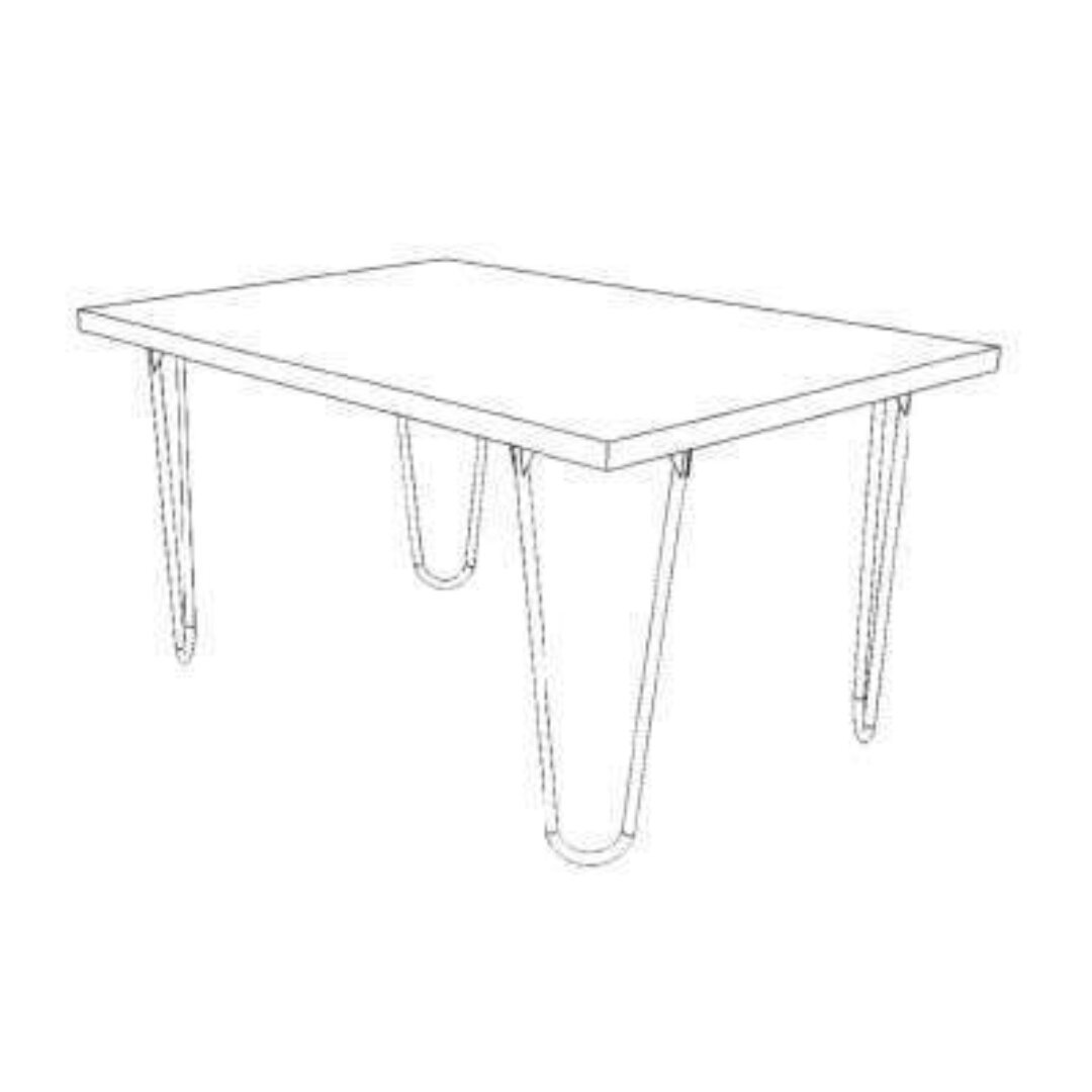 Coffee Table MD7050, Minimalist design solid wood coffee table
