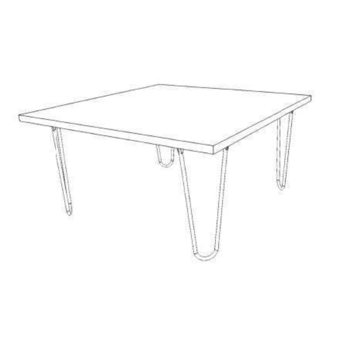 Coffee Table MD7051, Minimalist design solid wood coffee table