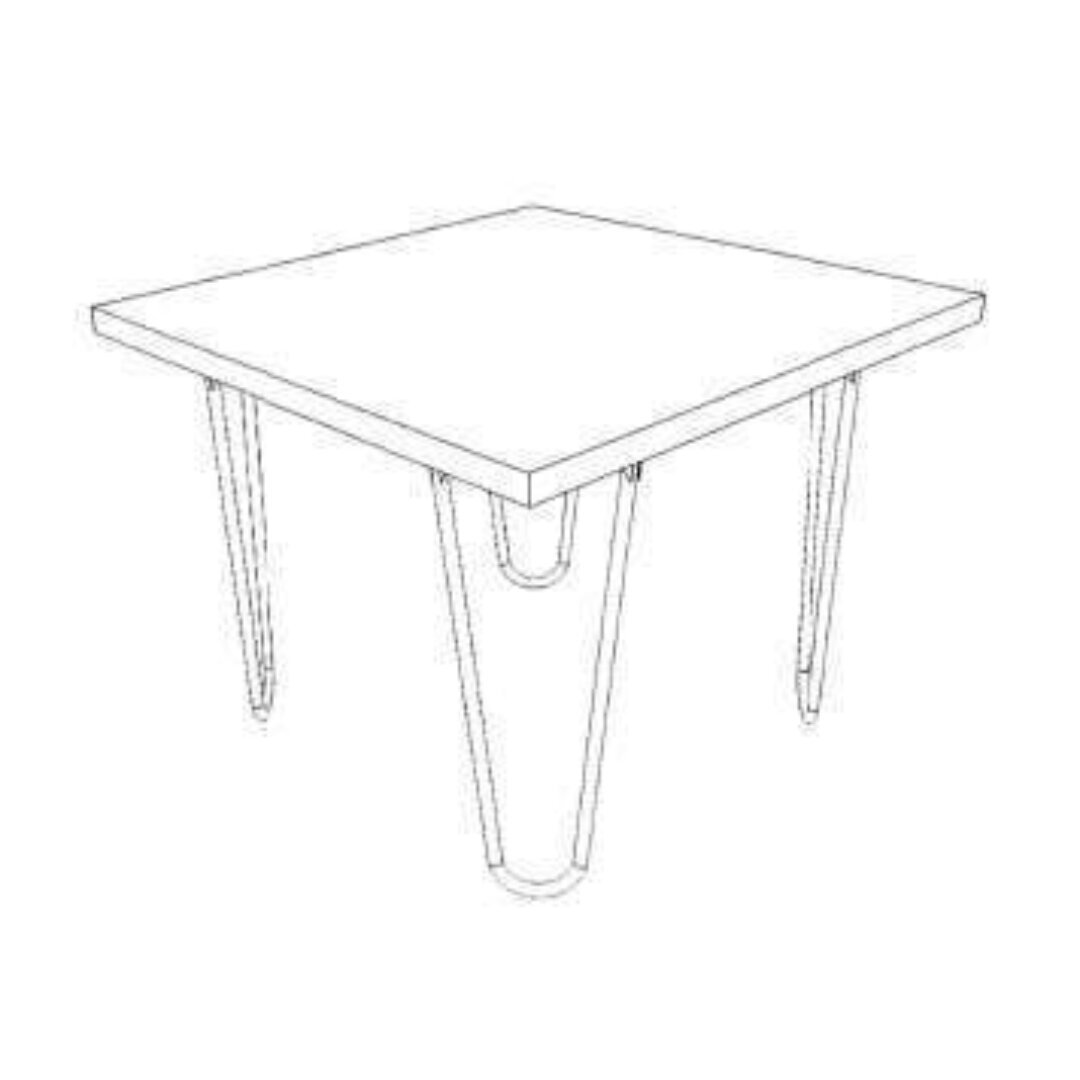 Coffee Table MD7052, Minimalist design solid wood coffee table