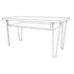 TV Cabinet with Shelf MD7053, Minimalist design solid wood TV cabinet