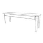 TV Cabinet with Shelf MD7054, Minimalist design solid wood TV cabinet