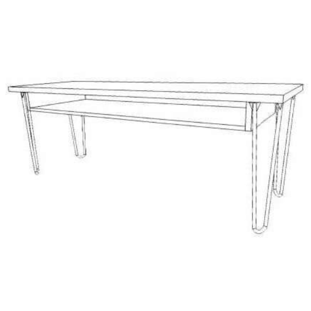 TV Cabinet with Shelf MD7055, Minimalist design solid wood TV cabinet