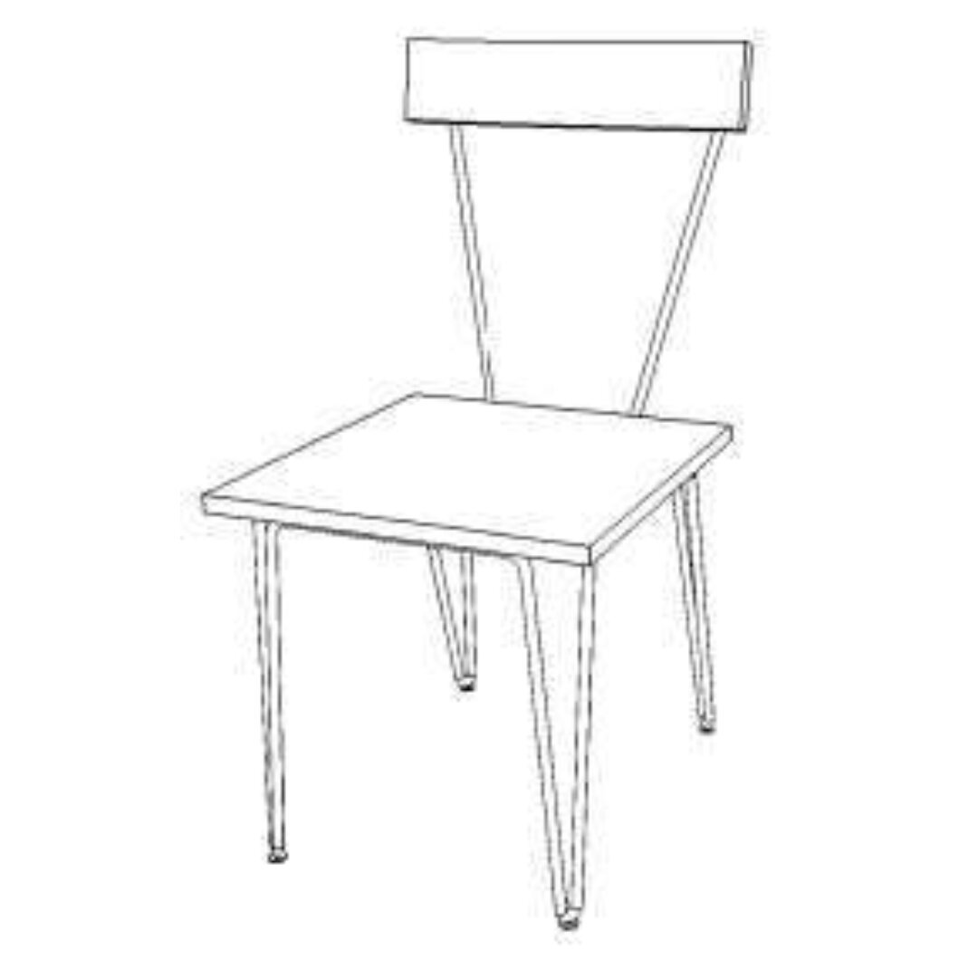Chair MD7057, Minimalist design solid wood chair