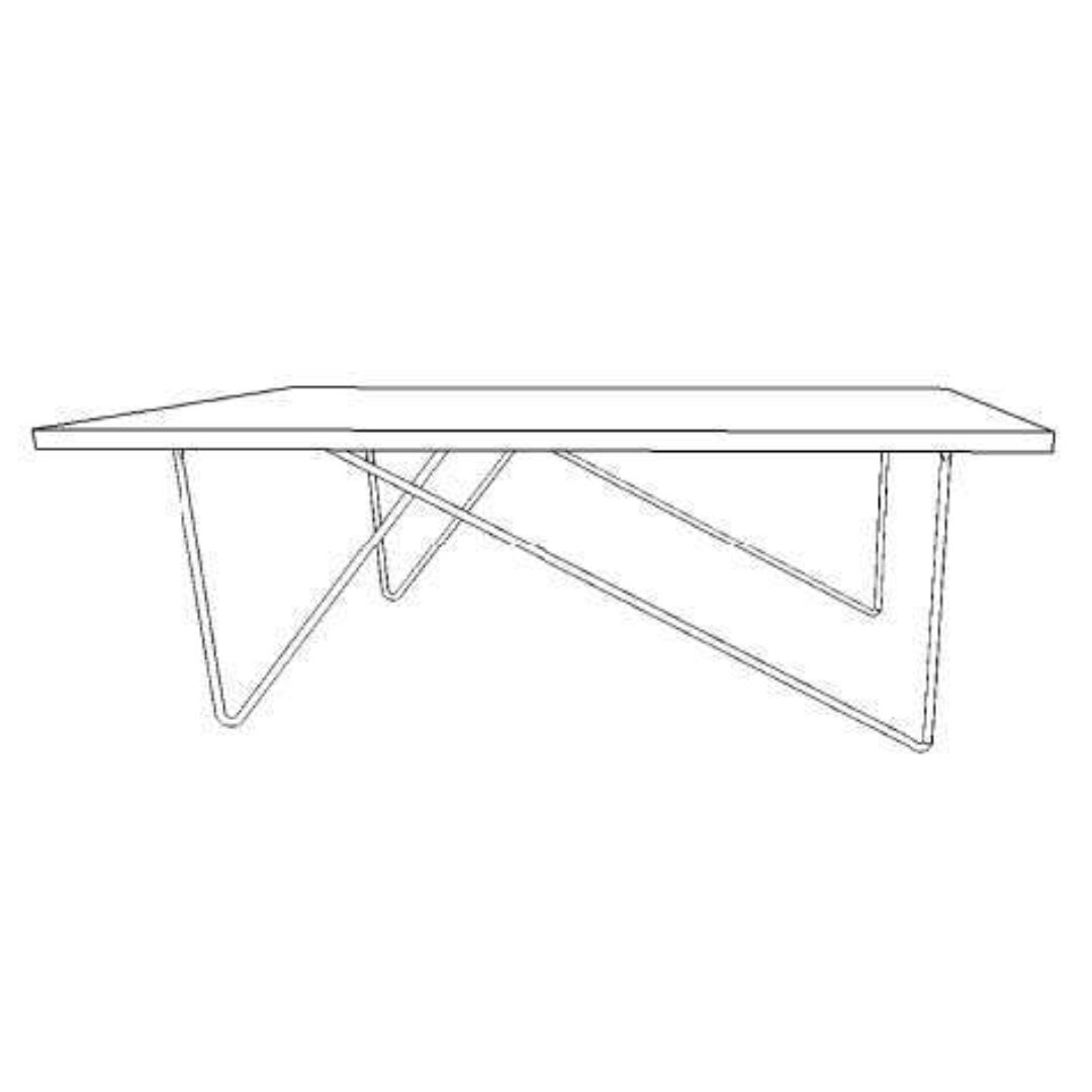 Low Table MD7061, Minimalist design solid wood low table