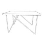 Low Table MD7062, Minimalist design solid wood low table